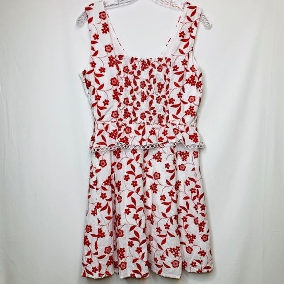 NWT Nordstrom Heartbloom peplum smocked dress M - Picture 6 of 8